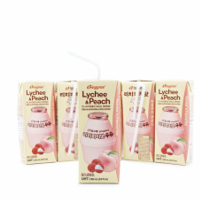 Binggrae Lychee&Peach Flavored Milk 6 Pack